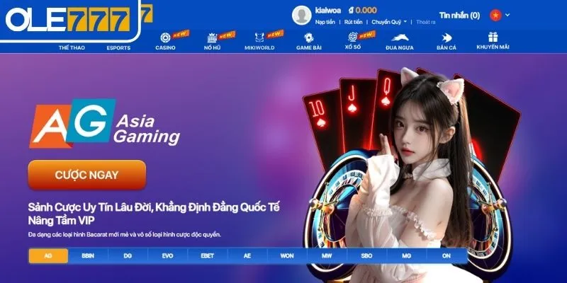 Điểm đặc biệt hấp dẫn của sảnh casino OLE777