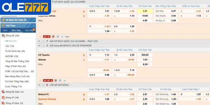 Nắm bắt những loại hình cược 